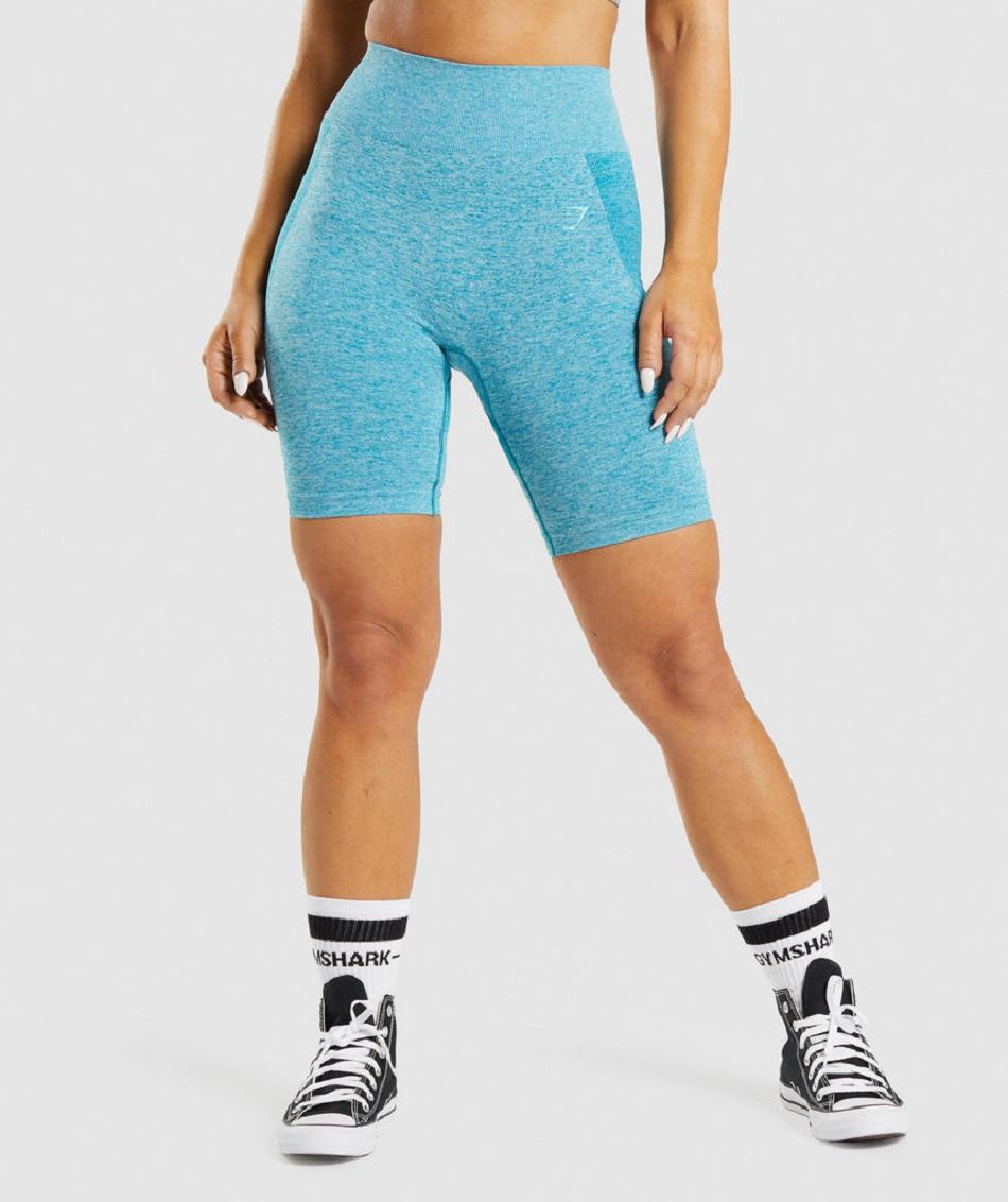 Szorty Damskie Gymshark Flex Cycling Niebieskie | PL 2469FDN